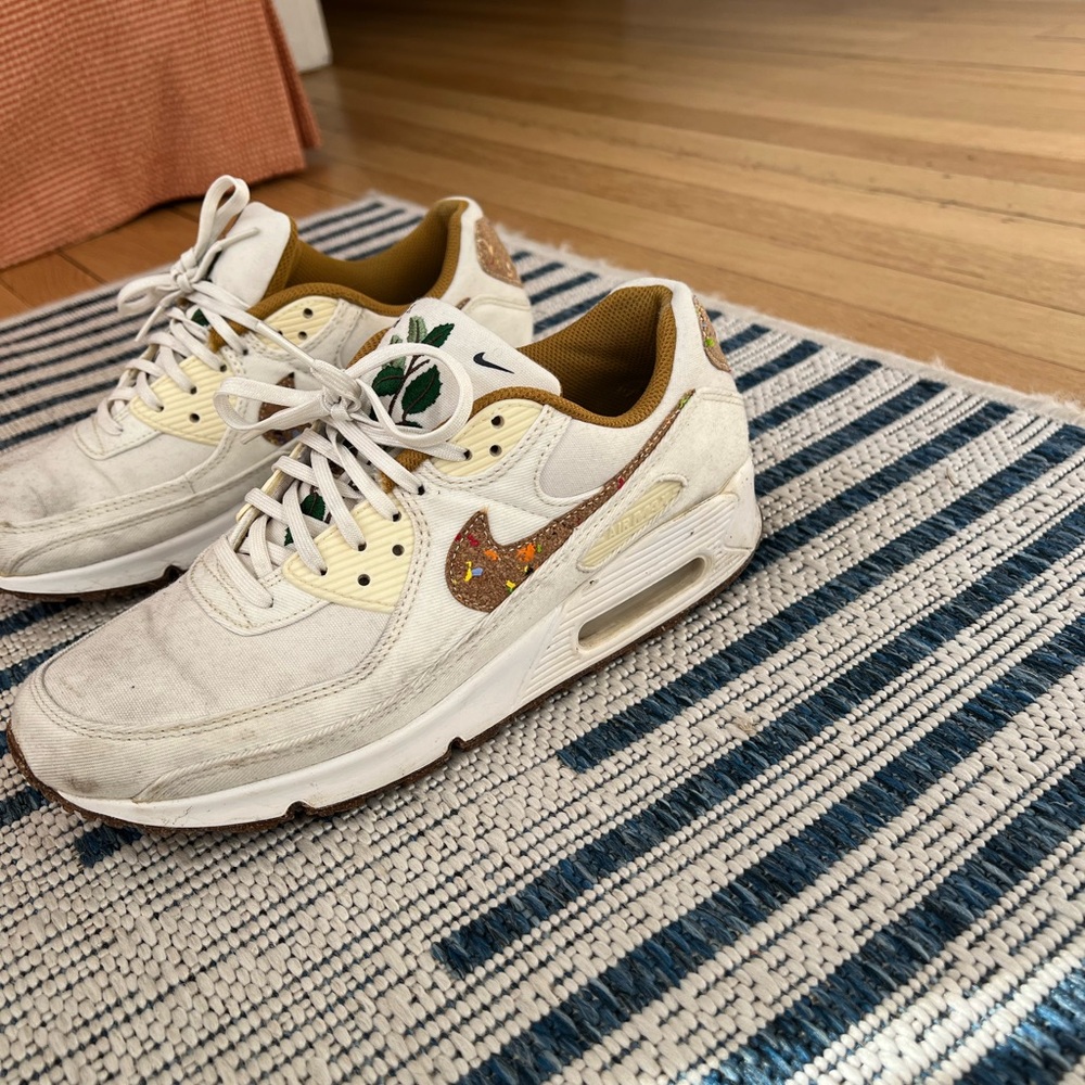 Nike White and Brown Sneakers